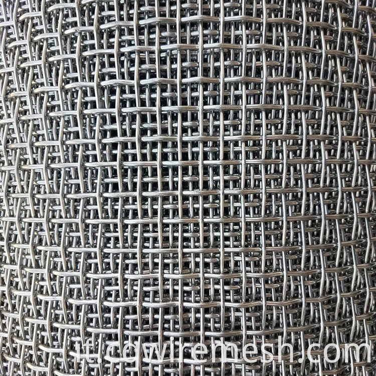 Mesh a filo tessuto quadrato zincato / maglia filo piegata in acciaio inossidabile